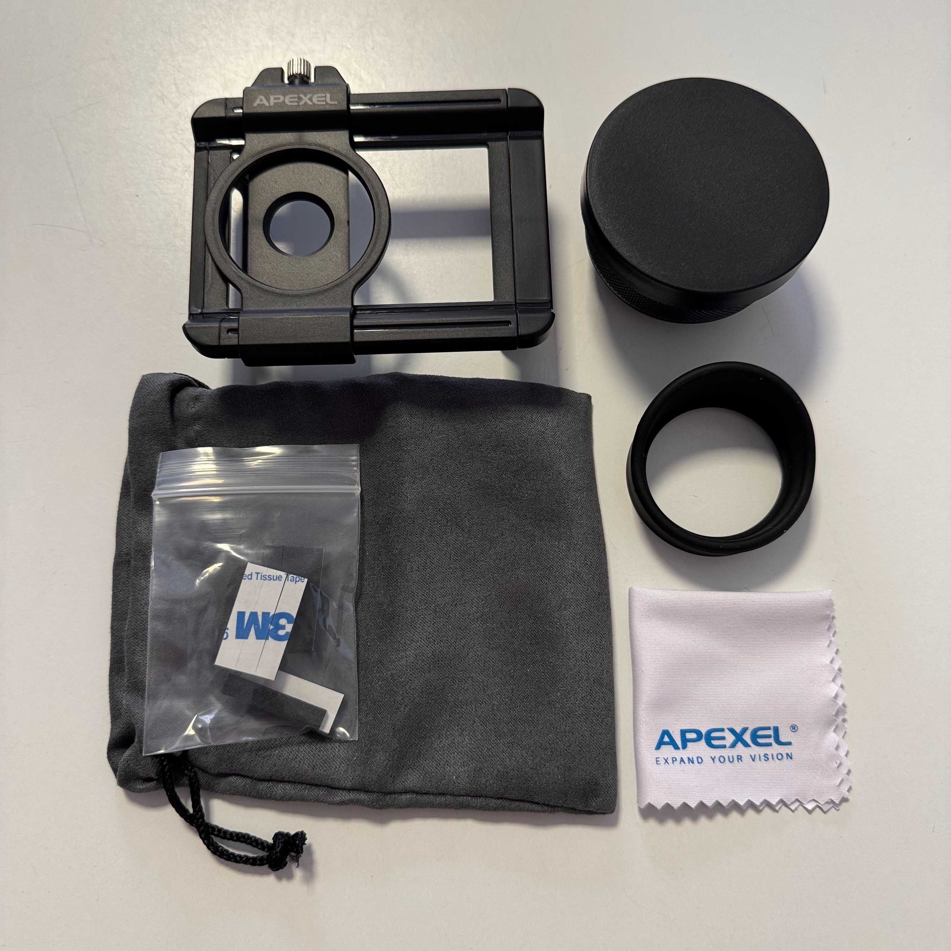 APEXEL APL-ZM100 Obiektyw telefonu MAKRO powiększający 10-20x f/1.05