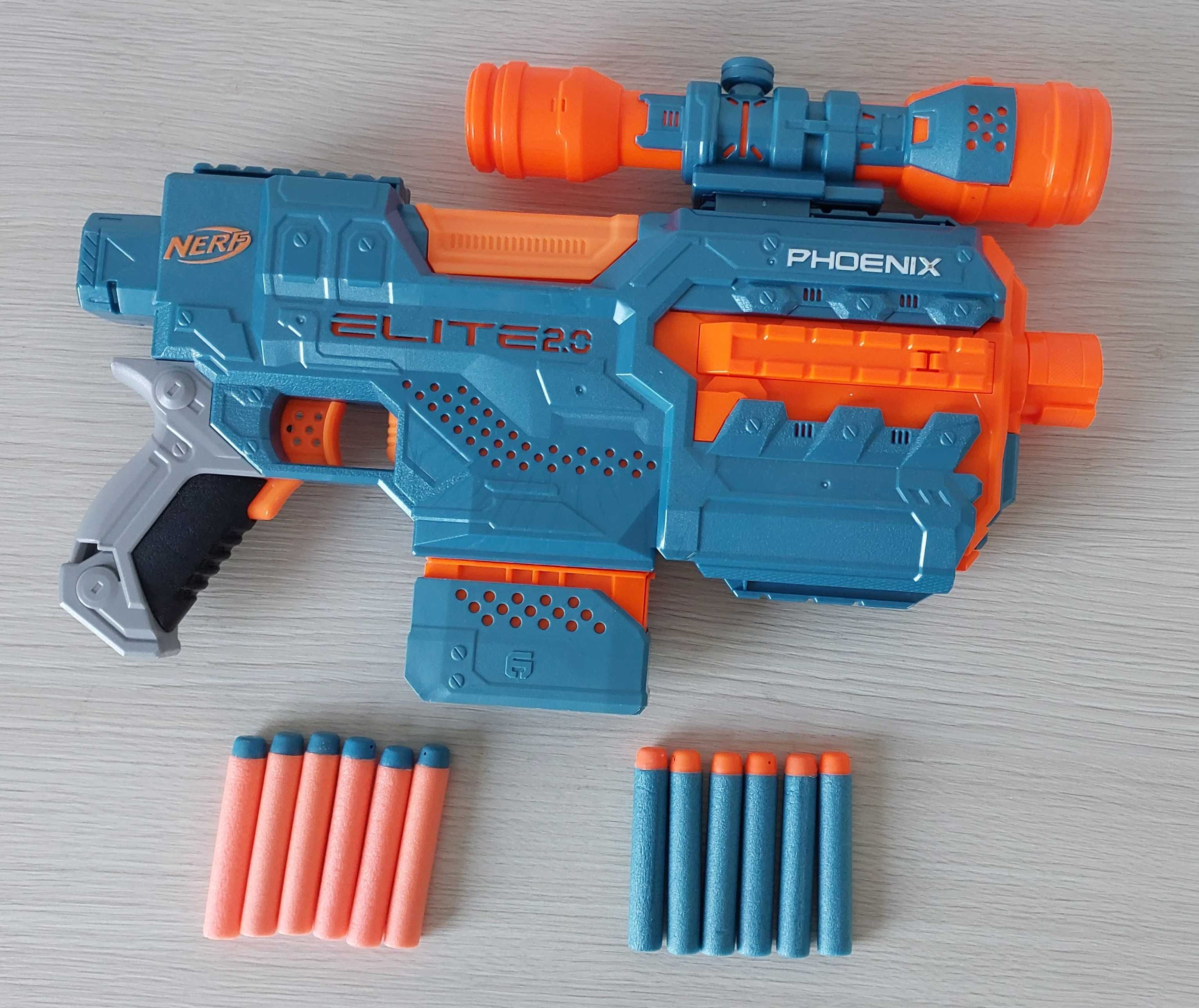 Pistolet NERF Elite 2.0 PHOENIX CS-6 automat + celownik