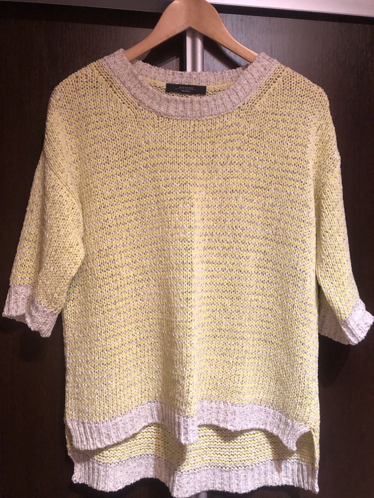 Sweter MAX MARA Weekend - piękny ze srebrną nitką- okazja!