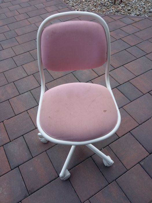 Krzesło obrotowe biurkowe różowe