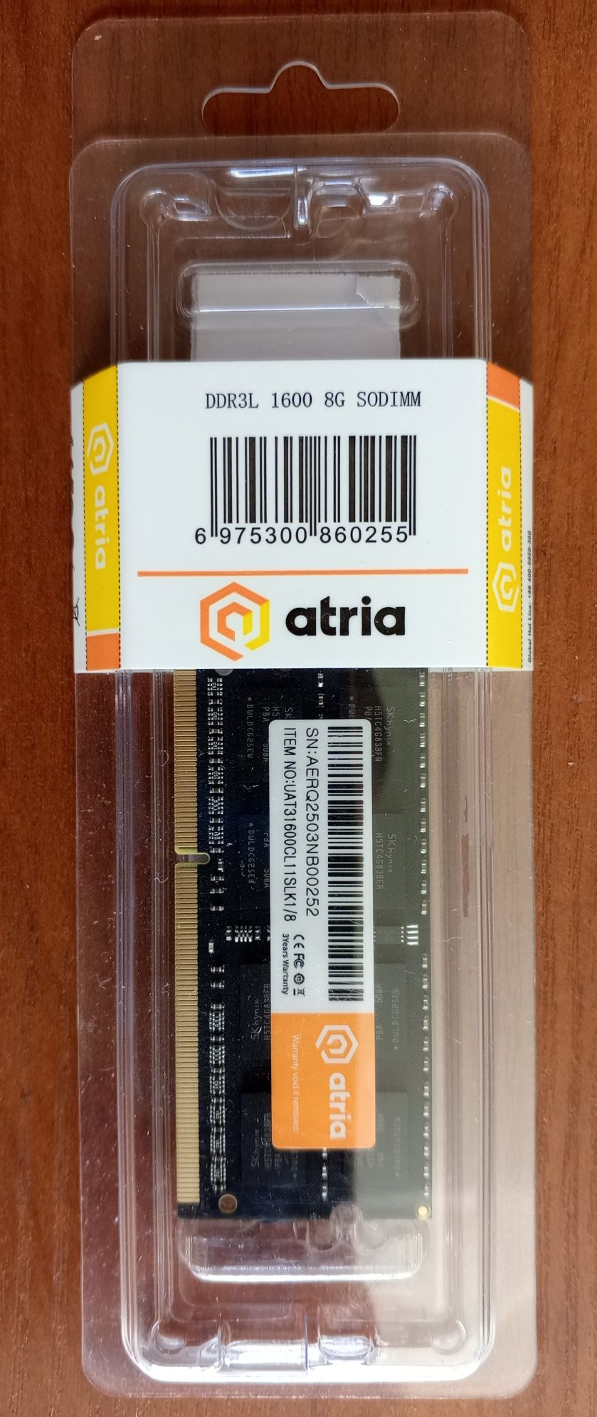 Оперативна пам'ять DDR3L 8 Gb
