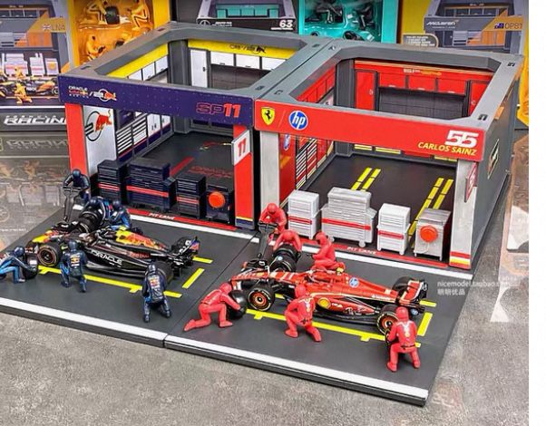 F1 pit stop/boxes 2025 tamanho 1:43