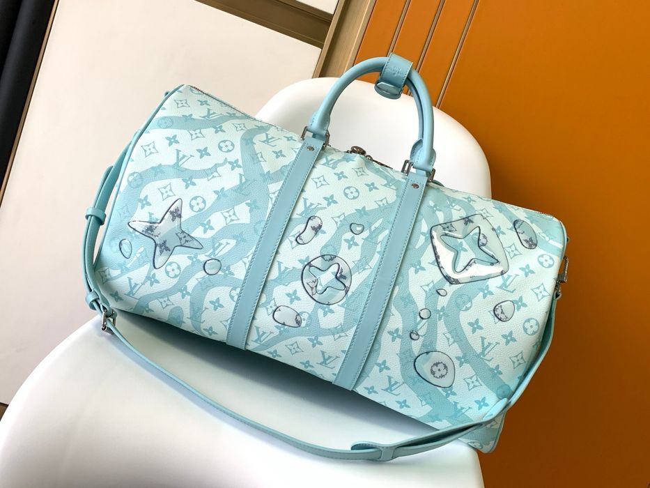 LOUIS VUITTON keepall сумка голубая мужская унисекс спортивная дорожна