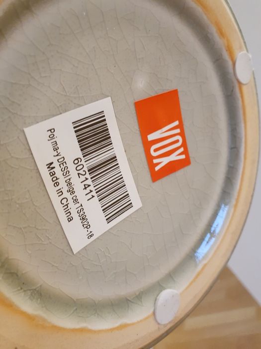 Doniczka ceramiczna 17 cm beżowa