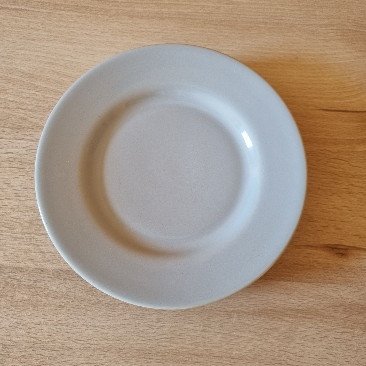 3 talerze szare ceramiczne z XX wieku