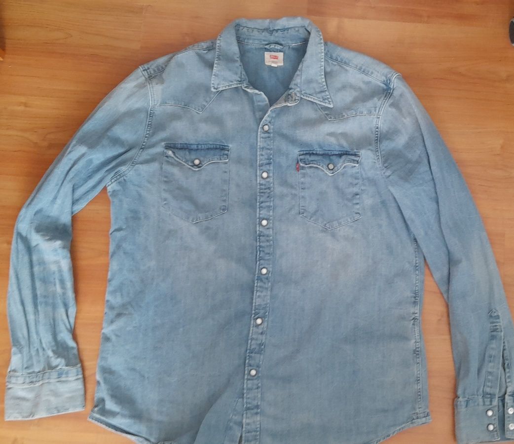 Levis jasna męska koszula jeansowa XL