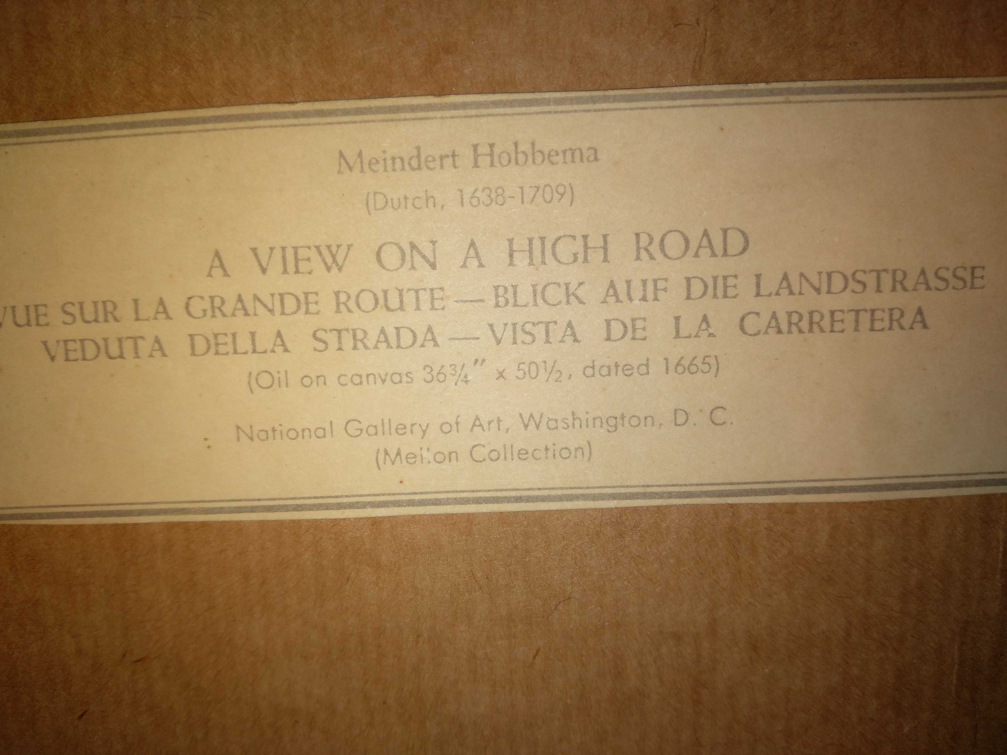 Promoção - Quadro "A view on a high road" de Meindert Hobbema