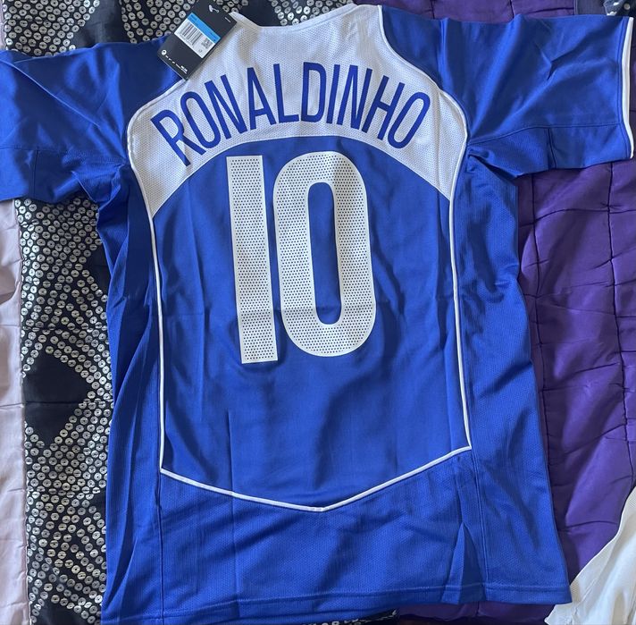 Camisola Alternativa Brasil 04/06- Ronaldinho 10