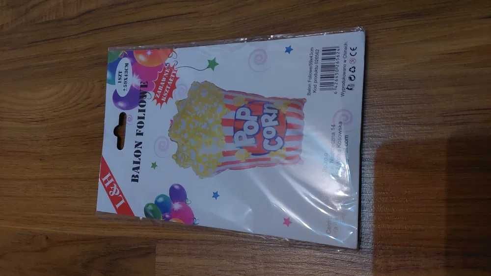 Balony foliowe Popcorn ZESTAW 6 SZTUK na hel urodzinowe