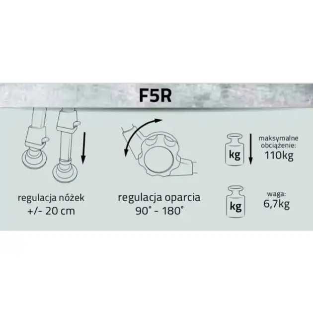 Крісло складне рибальське коропове Elektrostatyk F5R 120 кг