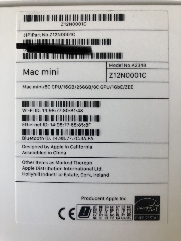 Mac Mini M1 16/256