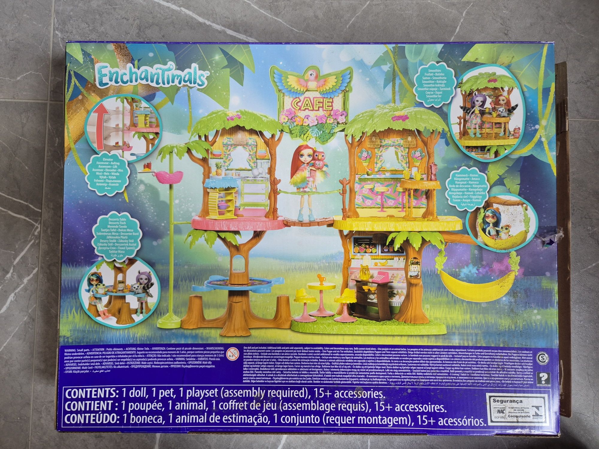Duzy DOMEK ENCHANTIMALS Tropical cafe +Dodatki