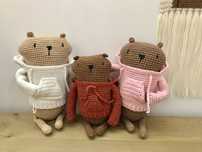 Urso castor em croche / amigurumi