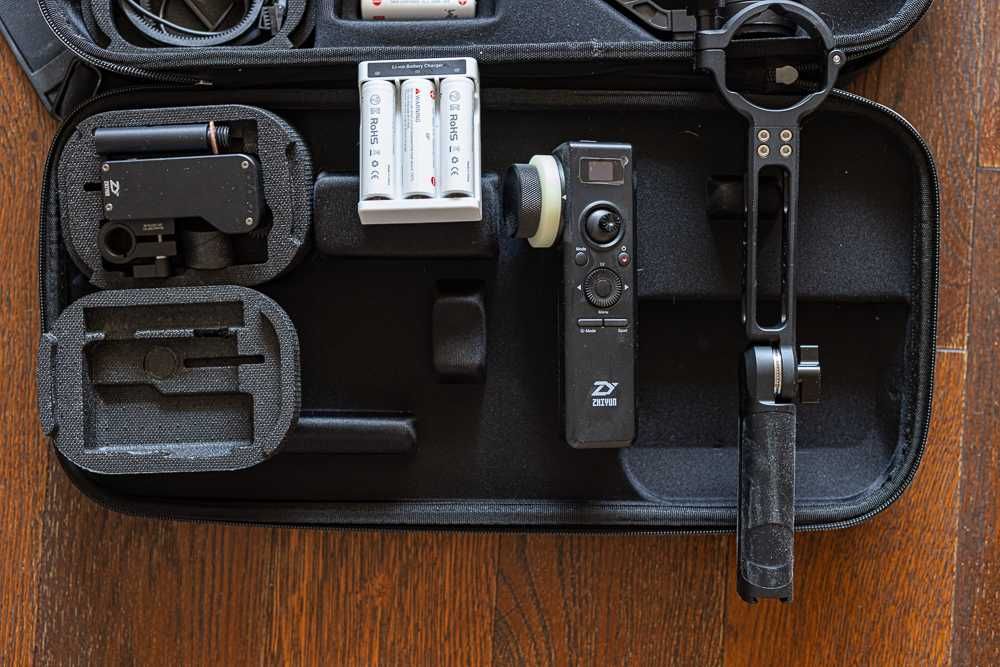 Zhiyun Crane 2 + follow-focus + uchwyt – komplet gimbalowy