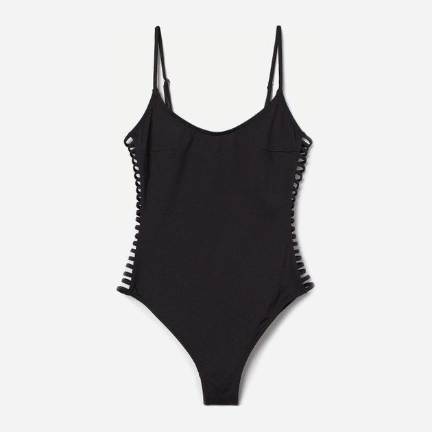 Чорний купальник закритий жіночий з вирізами H&M
