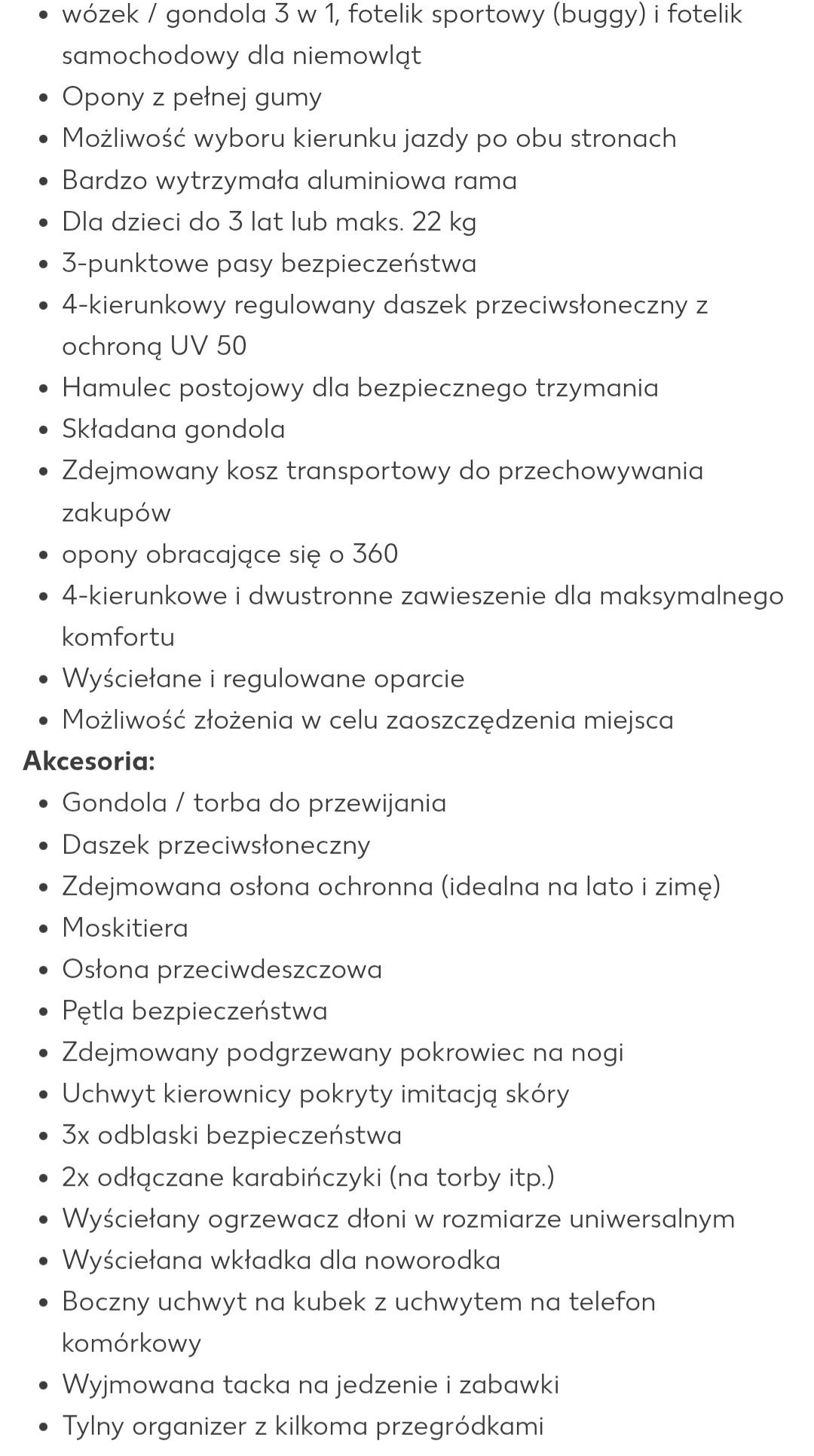 Wózek dla dziecka  3w1 czarny