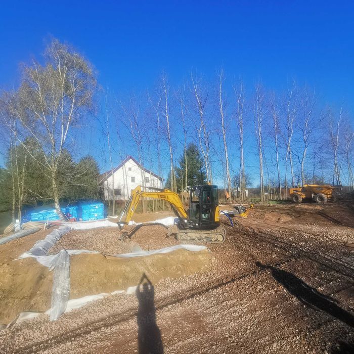 Koparka, minikoparka, niwelacja terenu, wykopy, fundamenty