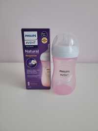 Butelka niemowlęca avent natural response 1m+ różowa