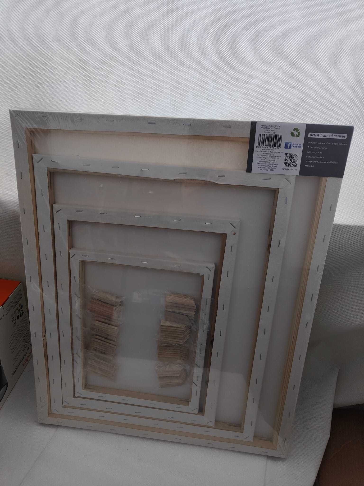 8x ramka  płótno do malowania bawełna Artme Canvas 8 sztuk