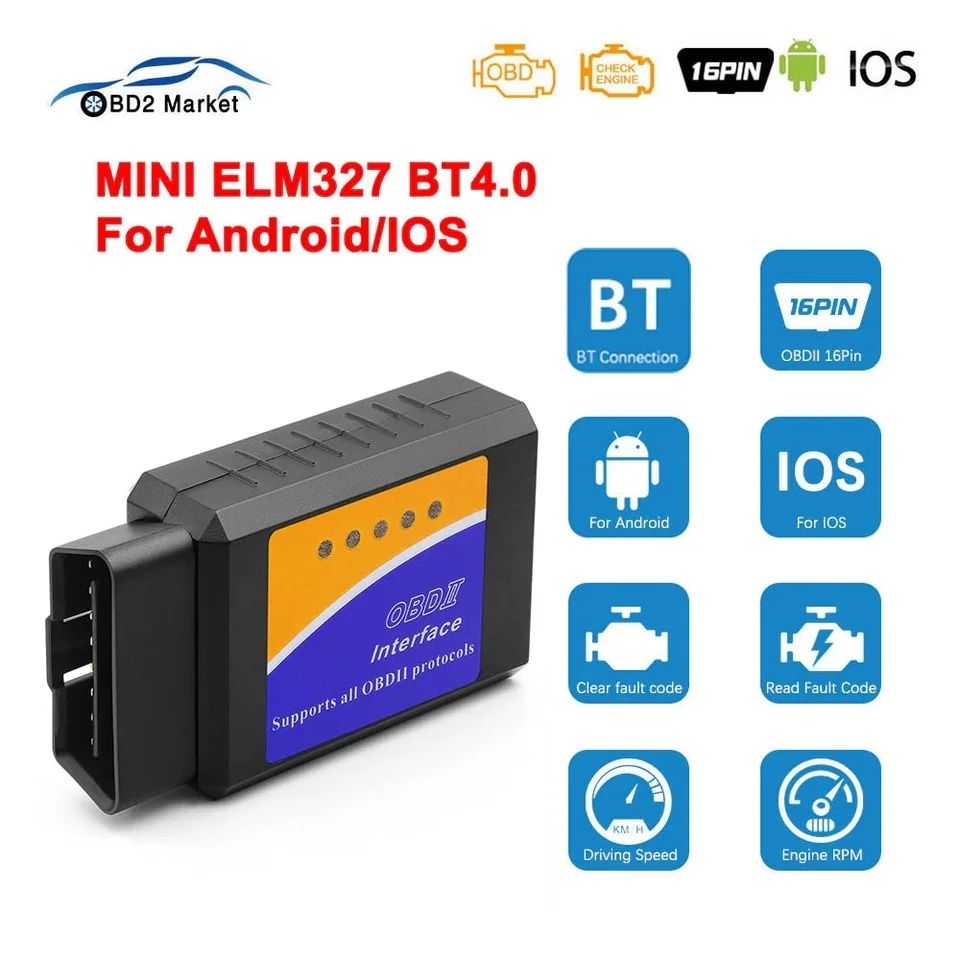 ELM 327 v1.5 OBD2 Wi-fi PIC18F25K80 Kingbolen Авто сканер IOS/Andr