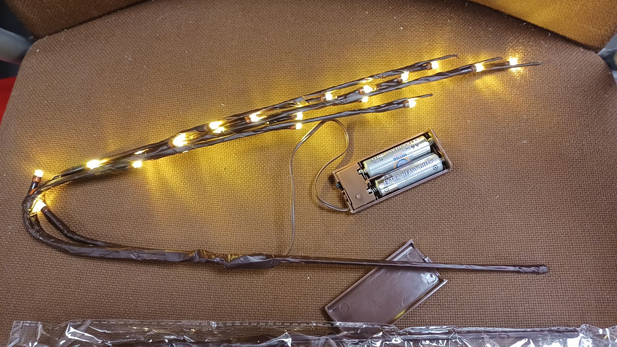 2 sztuki 76 cm LED gałązka światła gałązka drzewa elastyczna gałąź
