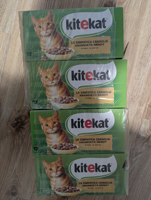 KITEKAT kawałki mięsa w sosie 48x85g saszetki mokra karma dla kota