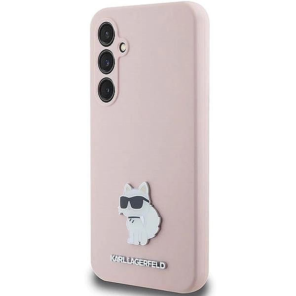 Etui Karl Lagerfeld Silicone Choupette Metal Pin na Samsung Galaxy S23