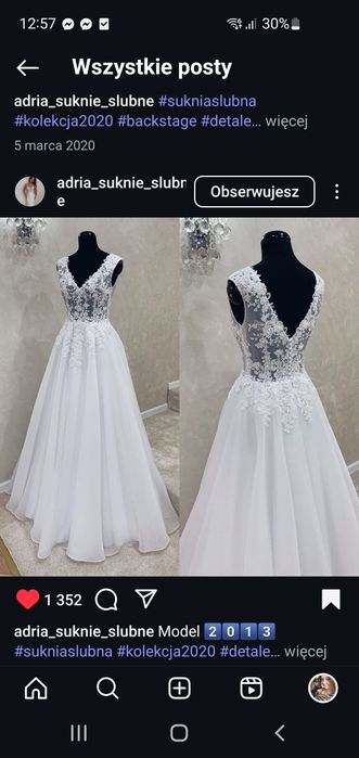 Suknia Ślubna salon Adria