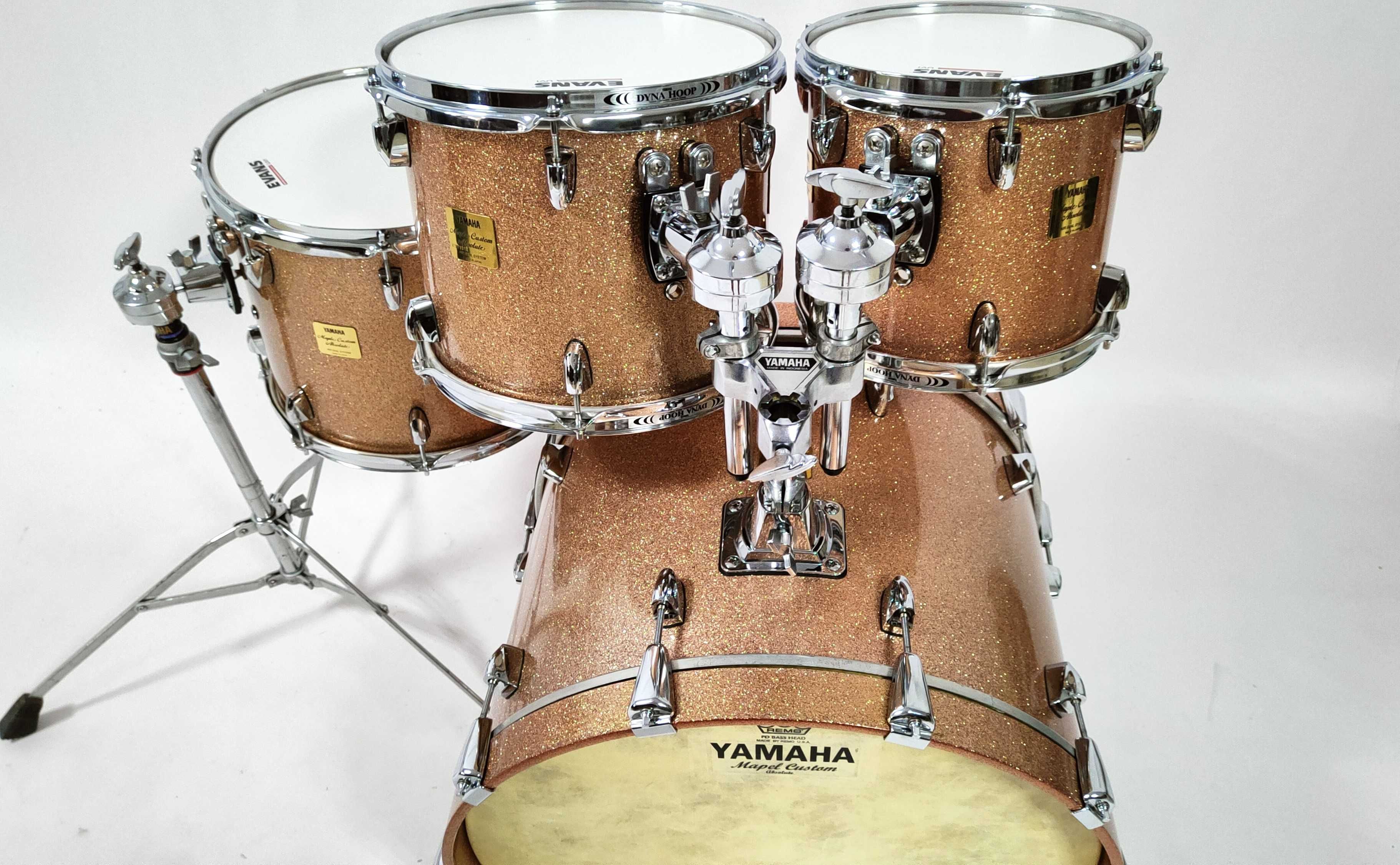Yamaha Maple Custom Absolute Pink Champagne Sparkle 10,12,14,22"-Japan