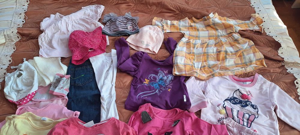 Ubranka dla dziewczynki zestaw paka ubran 86/92 kurtka