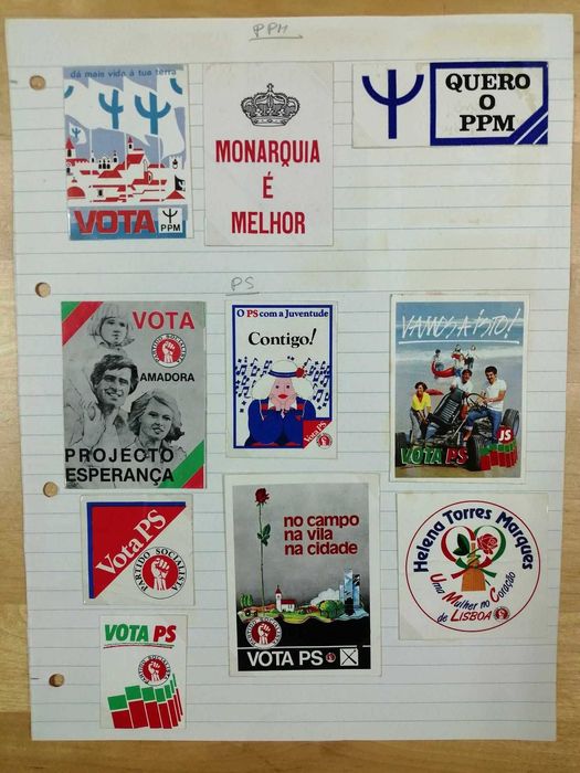 Autocolantes Vintage - Partidos Políticos