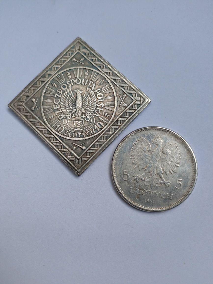 2 kopie monet z dwudziestolecia międzywojennego