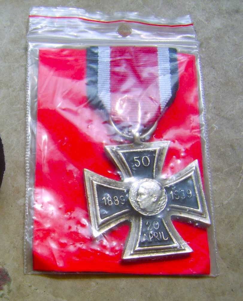 Żelazny Krzyż z Adolfem Hitlerem z Okazji 50 Urodzin 1939 r Firrera