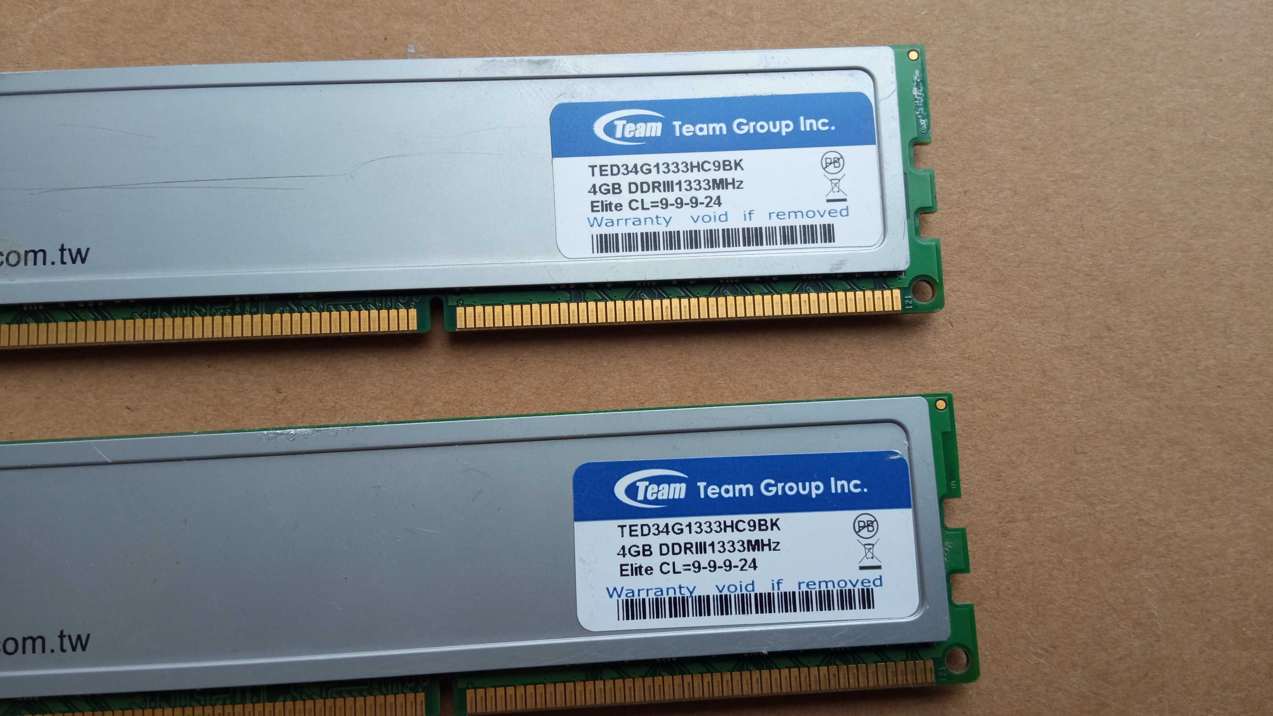 Оперативная память Team 4Gb x 2шт /DDR3/1333Mhz