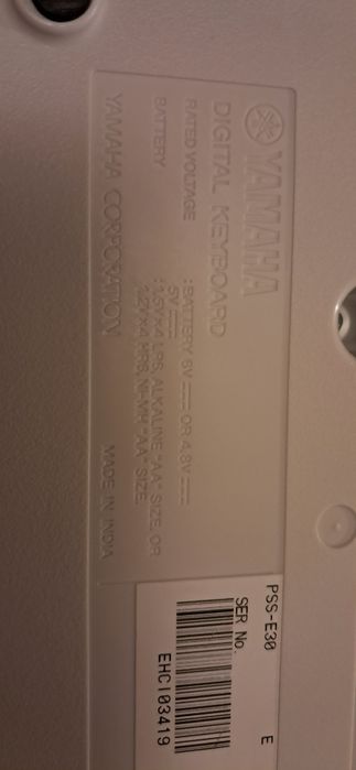 Teclado Yamaha PSS E 30 Infantil