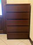 Komoda Malm 6 szuflad Ikea naturalna okleina
