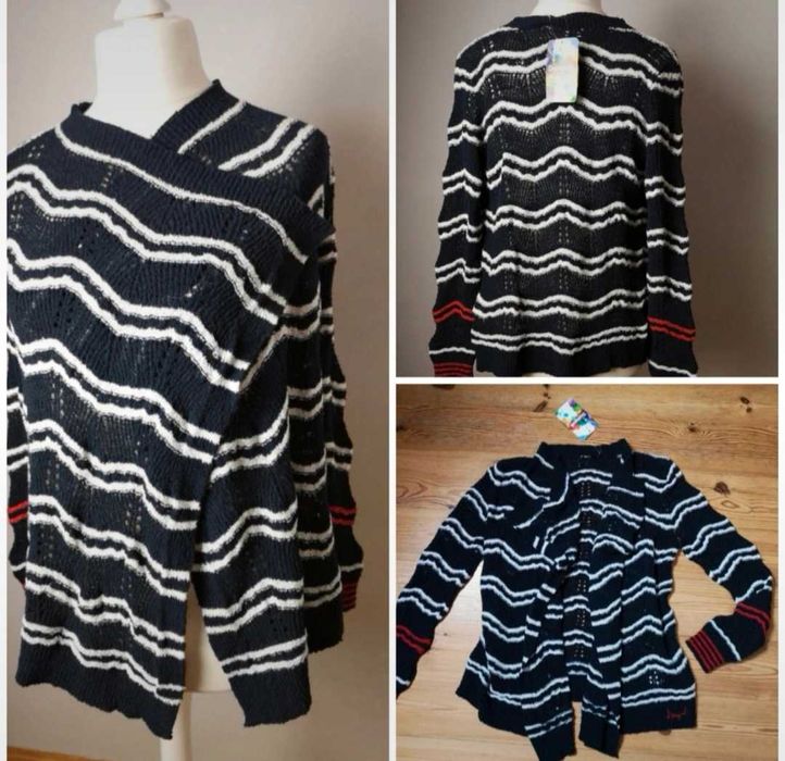 Sweter kardigan sweterek ażurowy Desigual Nowy metka oversize 36/ 38