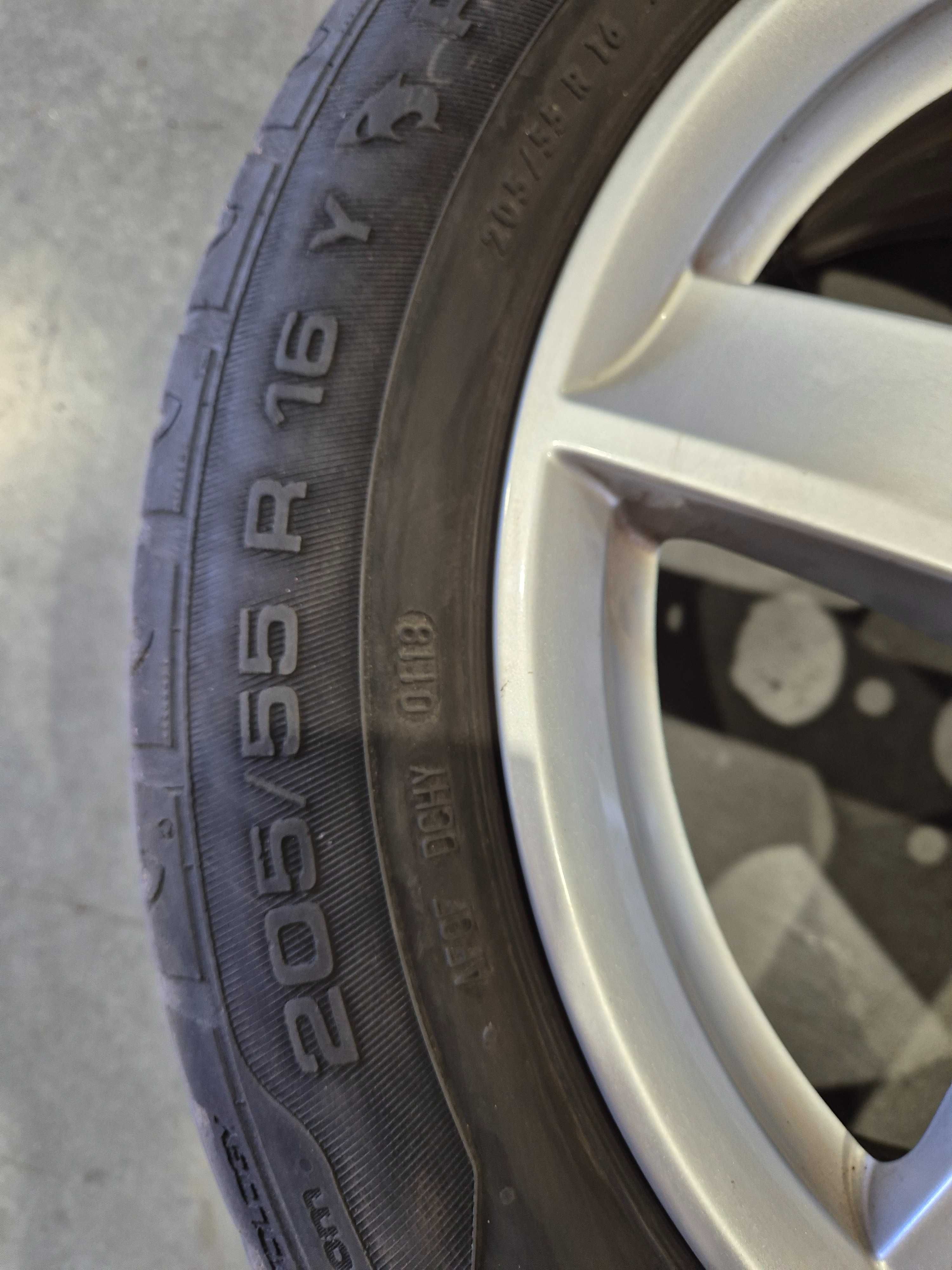 Felgi aluminiowe 5x112 16 cali 6,5 J ET 33 opony letnie 205/55/16