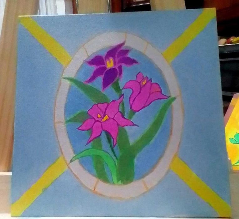 Quadros pintados de tintas acrílicas todos à mão