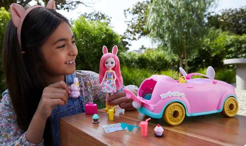 Lalka Enchantimals Króliczkowóz Kabriolet Bree Bunny