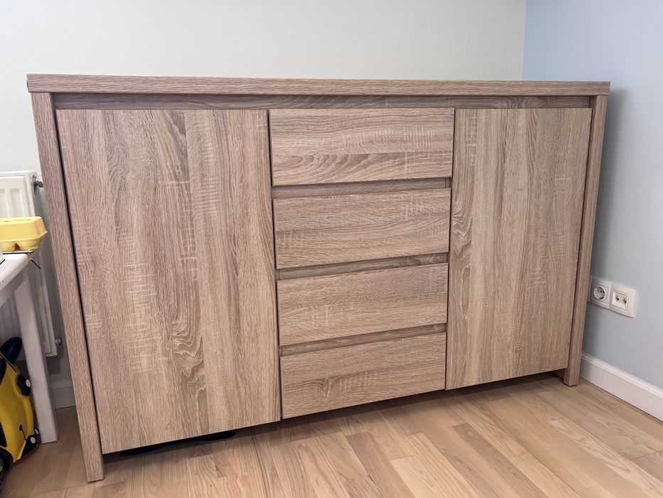 Комод Каспіан KOM2D4S 2-дверна з 4 шухлядами Дуб сонома