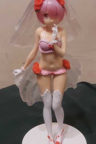 Figurka anime rem ram suknia ślubna 24.5cm czerwień