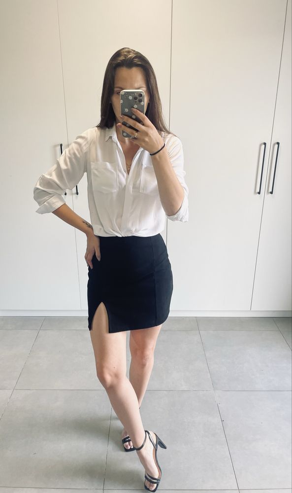 Biała koszula z wiskozy