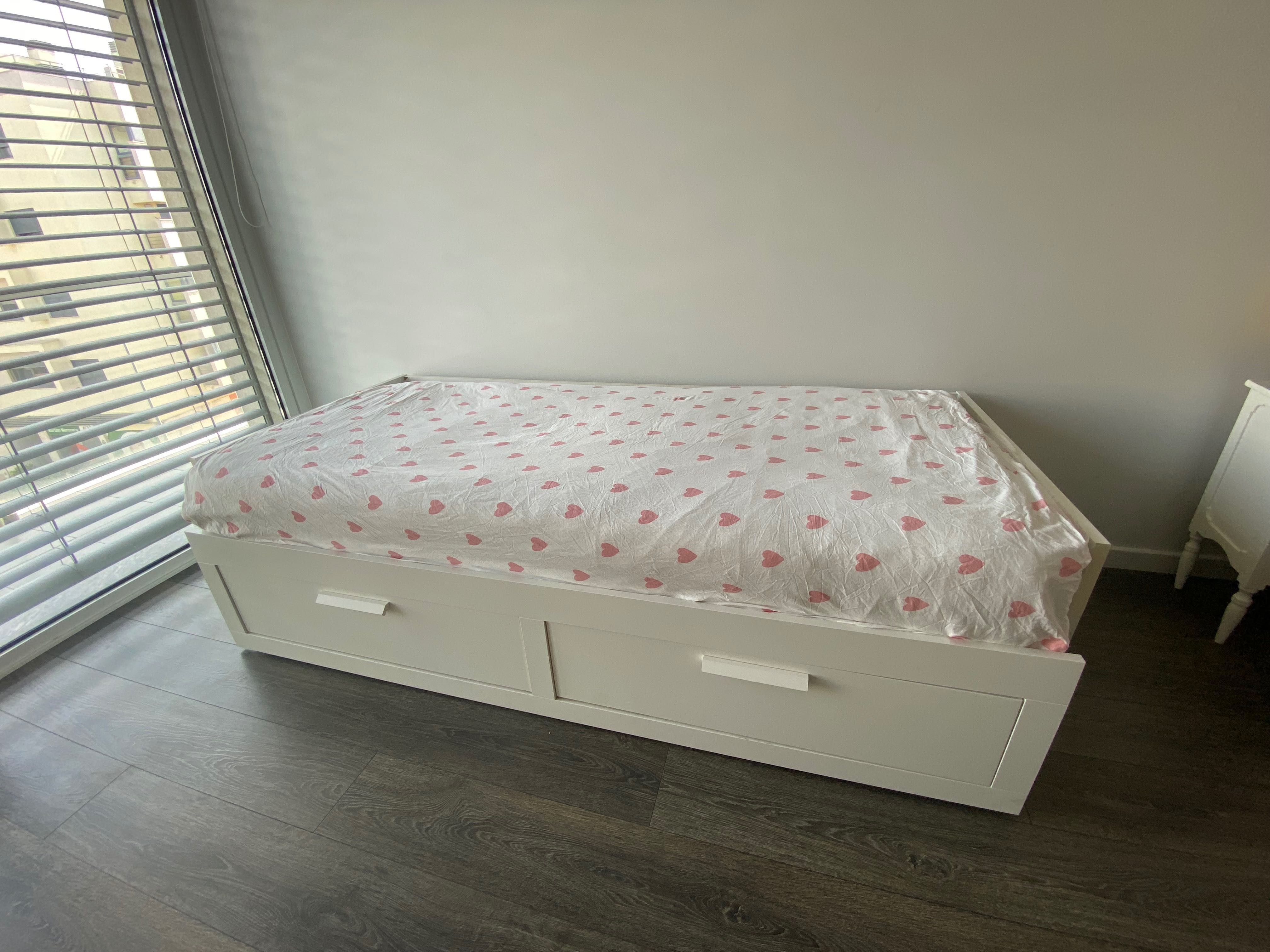 Cama individual/casal 80x200 ikea BRIMNES com colchões