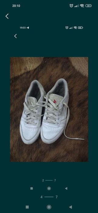 Белые кожаные кроссовочки