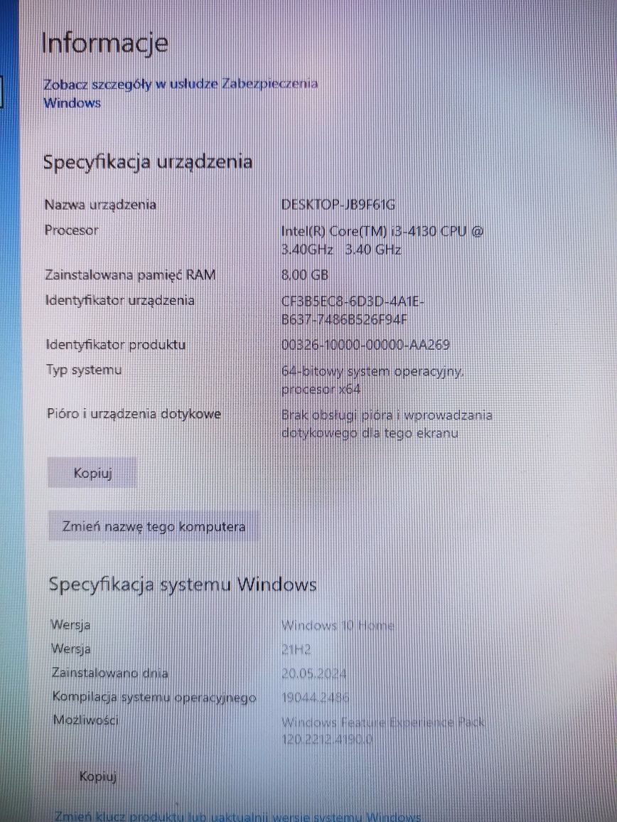 Sprzedam Komputer Stacjonarny
