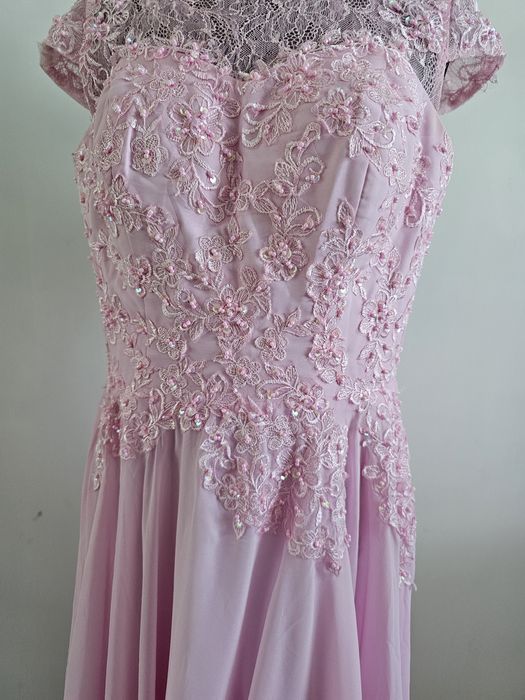 Bladoróżowa suknia balowa, świadkowa, wesele, studniówka bal