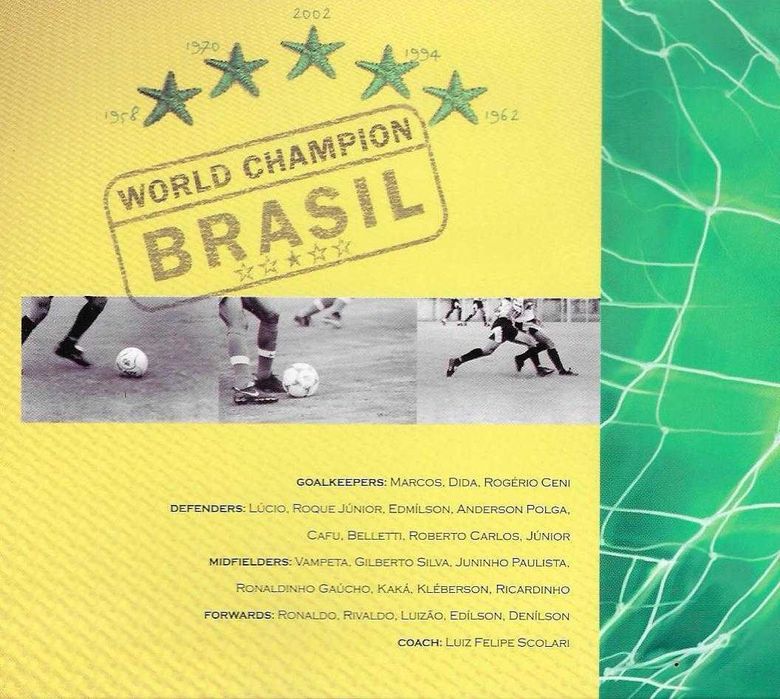 Brasil - - - "Pentacampeão Mundial de Futebol" - - - -  Moeda de Prata