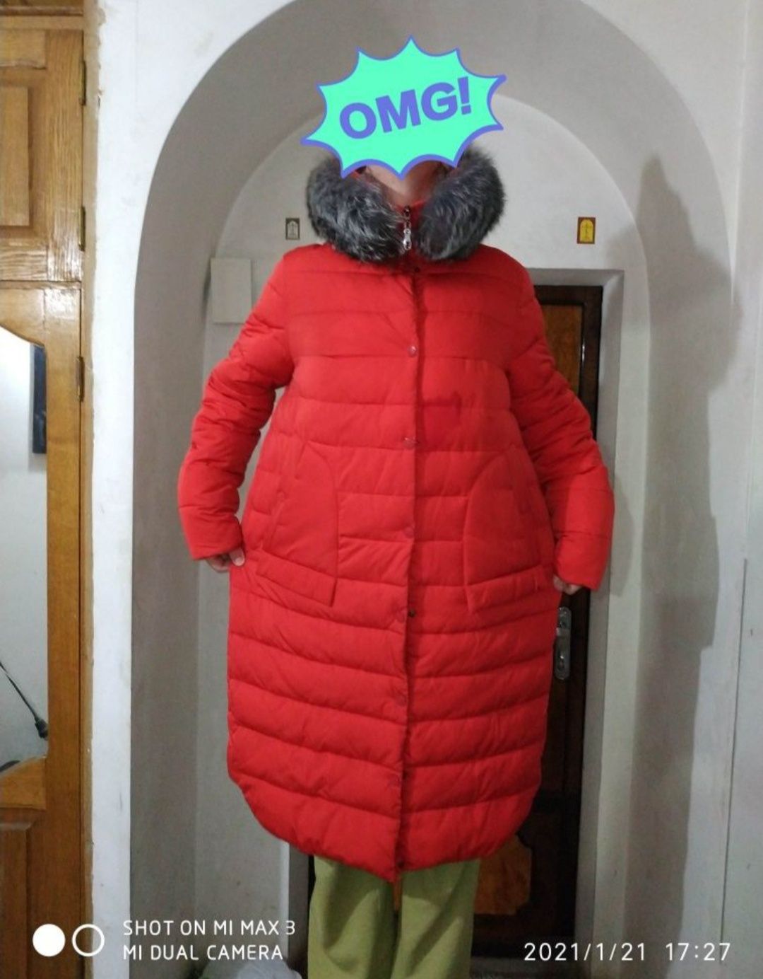 Зимняя куртка, пуховик, большой размер