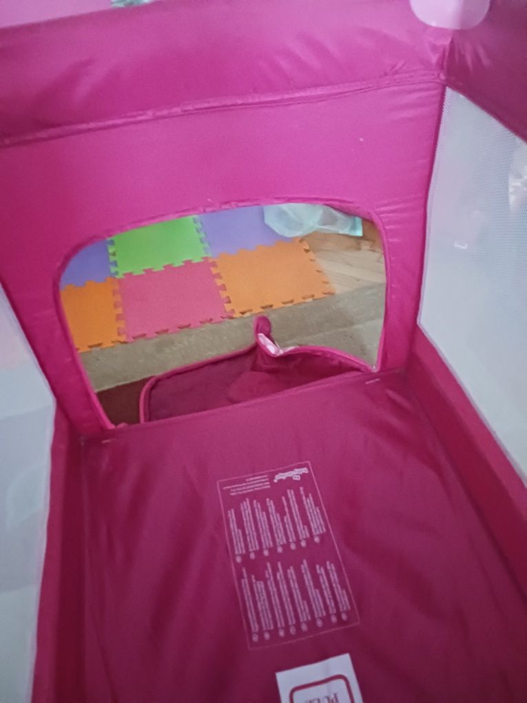 Łóżeczko turystyczne baby design rożowe